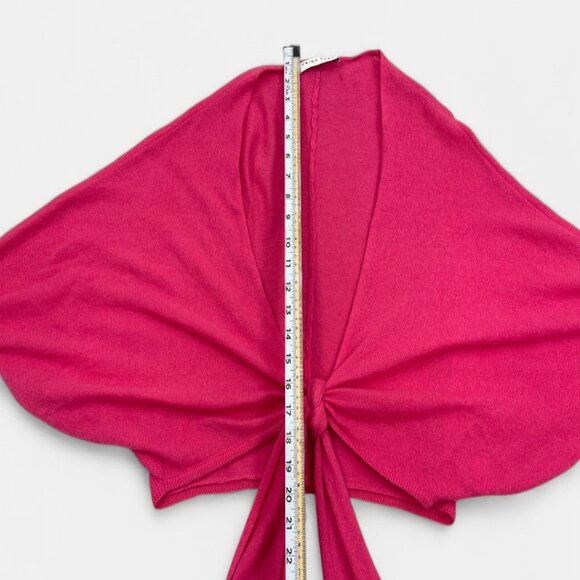 Trina Turk Women's Cashmere Sweater Wrap Sleeves One Size Pink - Picture 8 of 10